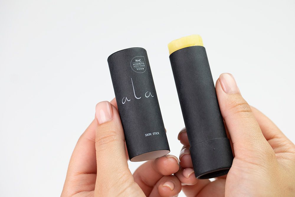 Ala Gentle Scrub + Rich Cream + Skin Stick ZESTAW Peeling z kwasami 50 ml + Bogaty krem na dzień i na noc 30 ml + Sztyft 20 g