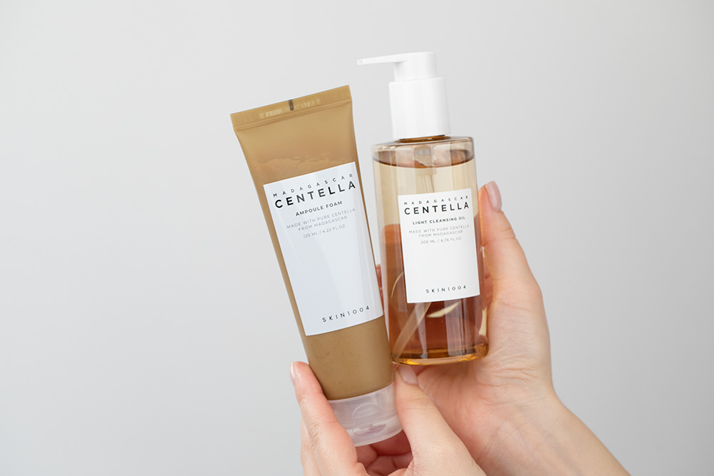 Skin1004 Double Cleansing Duo ZESTAW Oczyszczająca pianka 125 ml + Olejek myjący do twarzy 200 ml