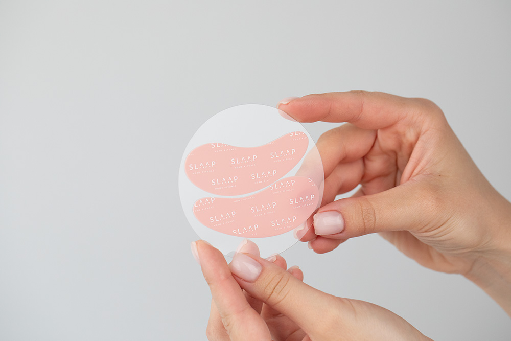 Slaap Reusable Eye Patches + Moon Drops ZESTAW Wielorazowe płatki pod oczy 2 szt + Wielozadaniowe serum olejowe na noc 30 ml