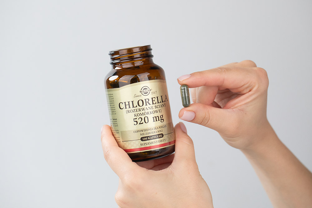 Solgar Chlorella Rozerwane ściany komórkowe 100 kapsułek