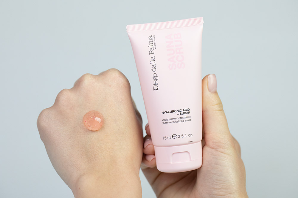 Diego dalla Palma Icon Time Set ZESTAW Krem naprawczy z platyną 50 ml + Scrub termo-rewitalizujący dla skóry dojrzałej - kwas hialuronowy i cukier 75 ml + Kosmetyczka 1 szt