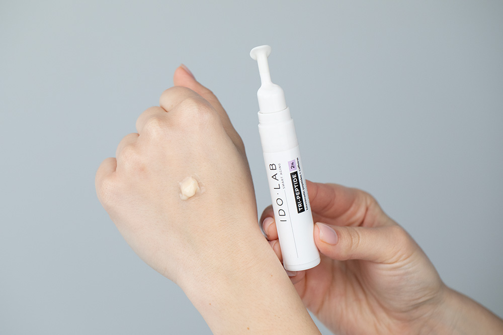 Ido Lab Favorite Care Routine ZESTAW Pianka oczyszczająca 150 ml + Serum z peptydem miedziowym 30 ml + Krem pod oczy 15 ml + Opaska kosmetyczna 1 szt GRATIS