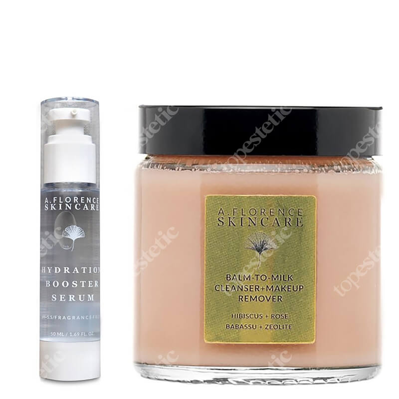 A.Florence Skincare Delicate and Hydration Care ZESTAW Serum nawadniające z kwasem hialuronowym 50 ml + Mleczny balsam myjący 120 ml