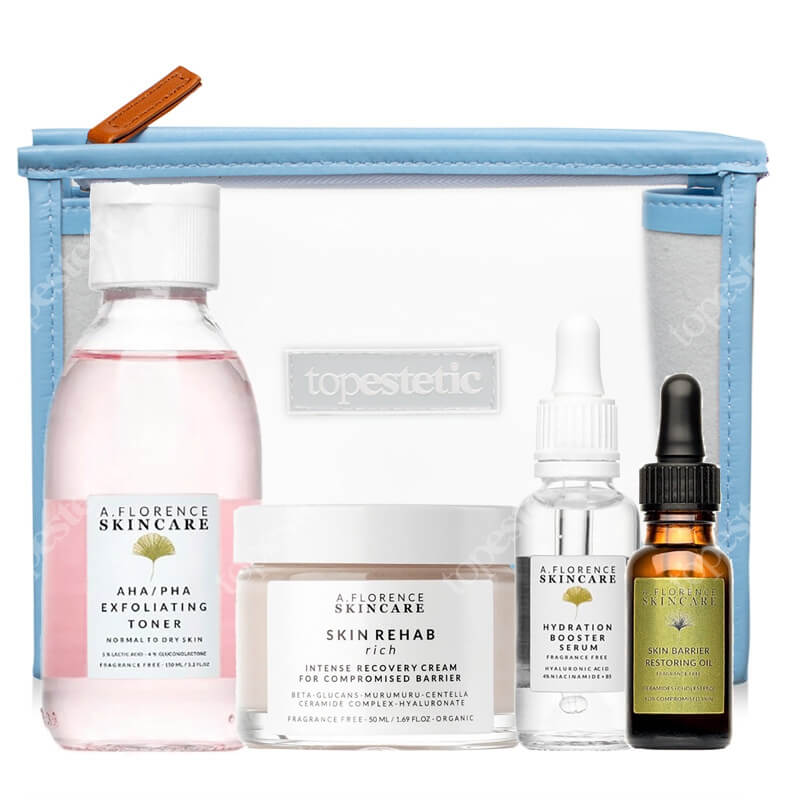 A.Florence Skincare Pielęgnacja Skóry Suchej ZESTAW Tonik 150 ml + Serum nawadniające 30 ml + Krem odżywczy 50 ml + Serum wzmacniające 20 ml