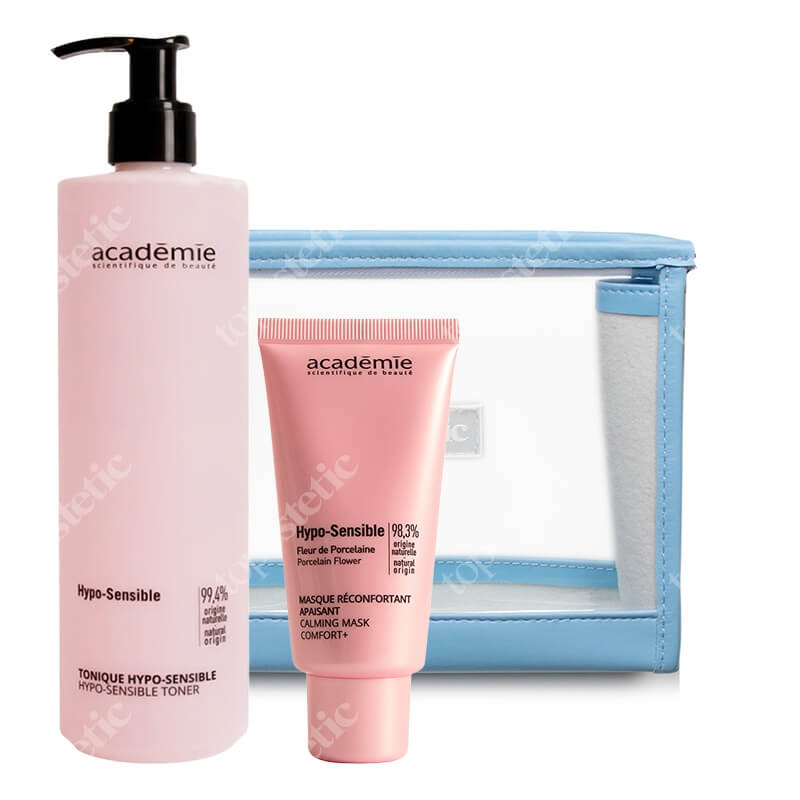 Academie Beauty Face ZESTAW Tonik 200 ml + Maska kojąca 50 ml + Kosmetyczka 1 szt