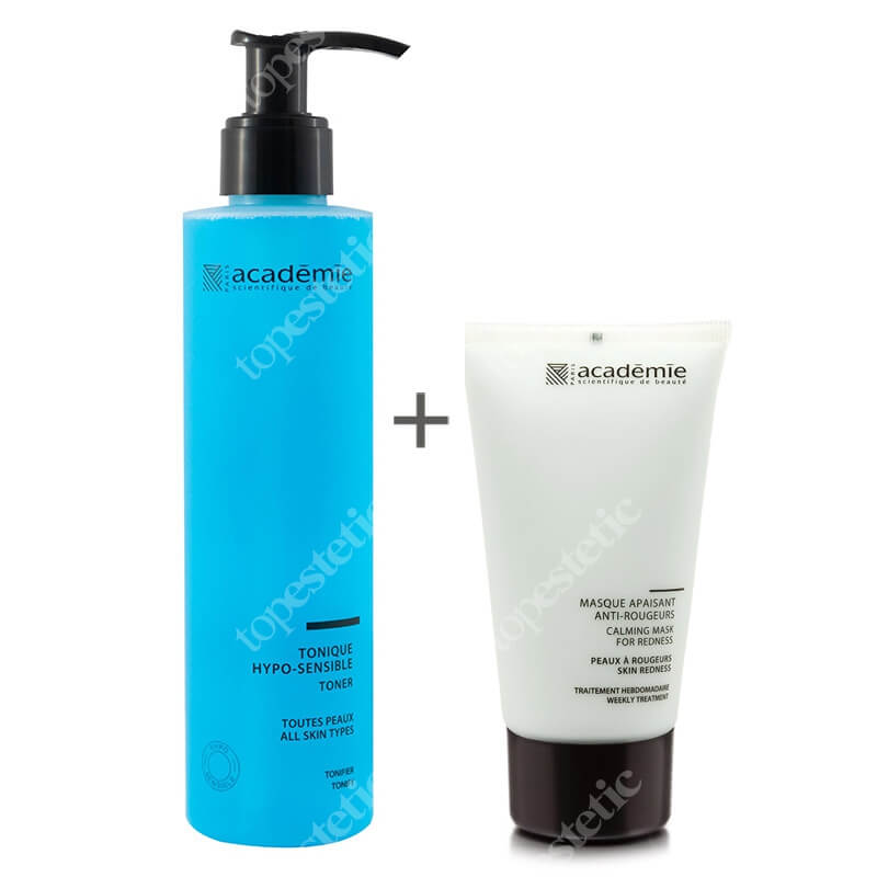 Academie Masque Apaisant Anti-Rougeurs + Tonique Hypo-Sensible ZESTAW Maska kojąca 50 ml + Tonik dla skóry wrażliwej 200 ml