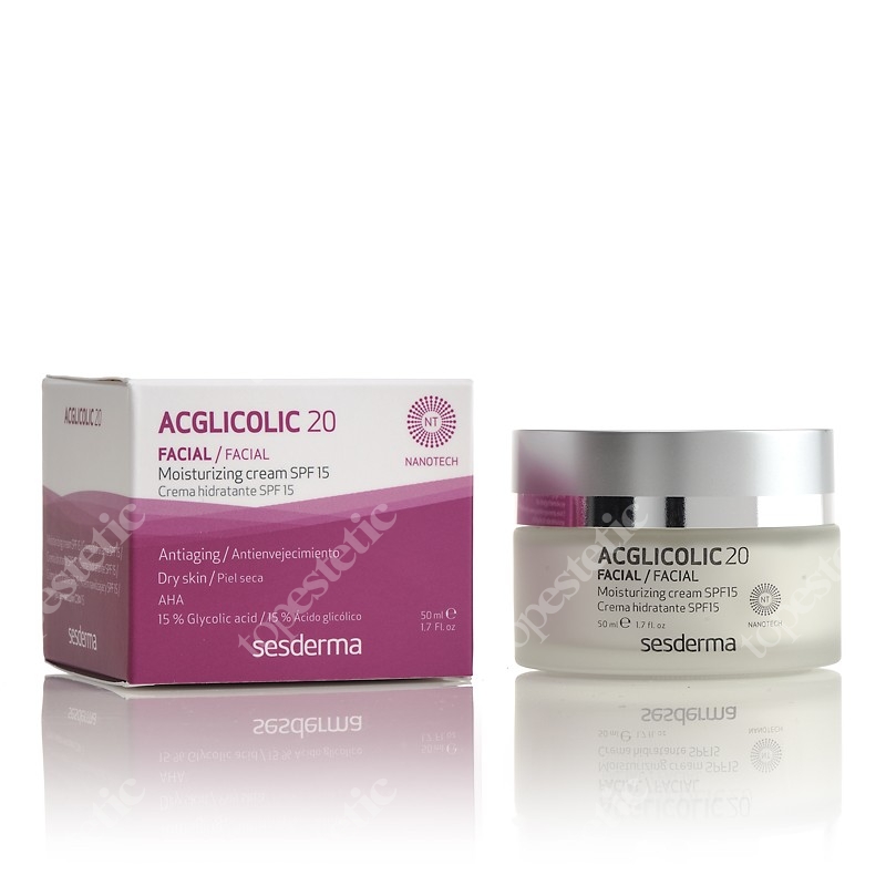 Sesderma Acglicolic 20 Krem nawilżający SPF 15 50 ml