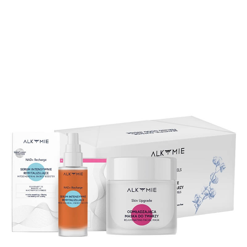 Alkmie Daily Care ZESTAW Serum 30 ml + Maska do twarzy 50 ml + Jednorazowe ręczniki do twarzy 80 szt