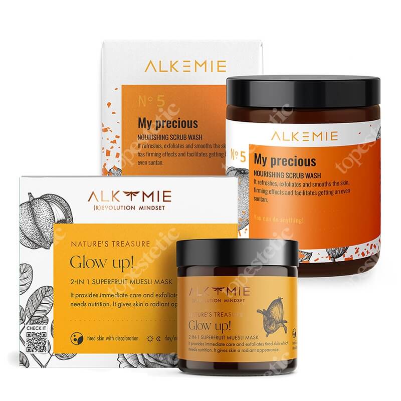 Alkmie Peeling Good Set ZESTAW 2 w 1 Peeling-maska z superowocami 60 ml + Odżywczy peeling myjący do ciała 200 g
