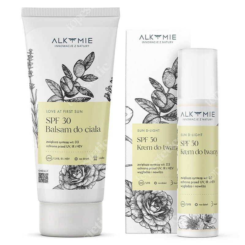 Alkmie Ready For The Sun ZESTAW Krem do twarzy SPF 50 50 ml + Balsam do ciała SPF 30 150 ml