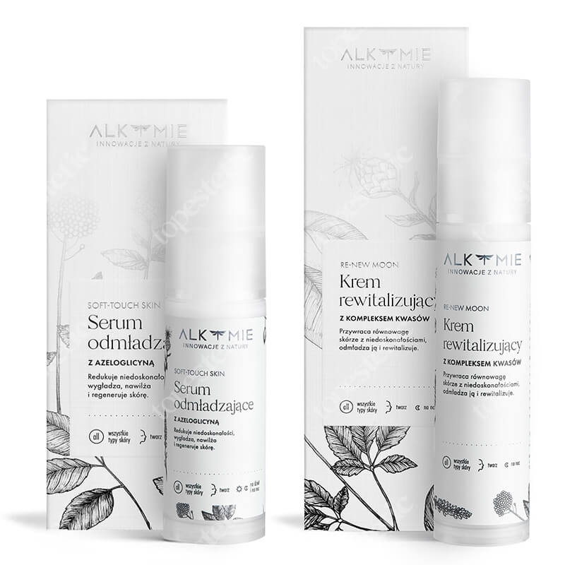 Alkmie Soft Touch Skin + Re-New Moon ZESTAW Serum odmładzające 30 ml + Krem rewitalizujący 50 ml