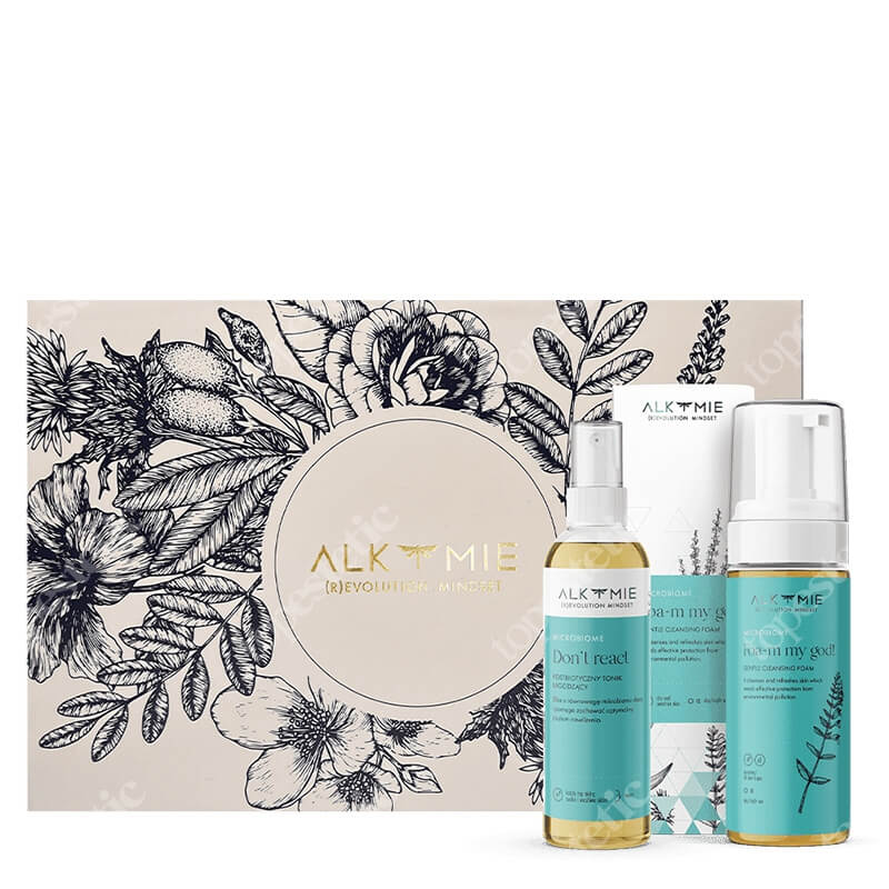 Alkmie Soothing Set ZESTAW Pianka do mycia i demakijażu twarzy 150 ml + Tonik łagodzący 150 ml