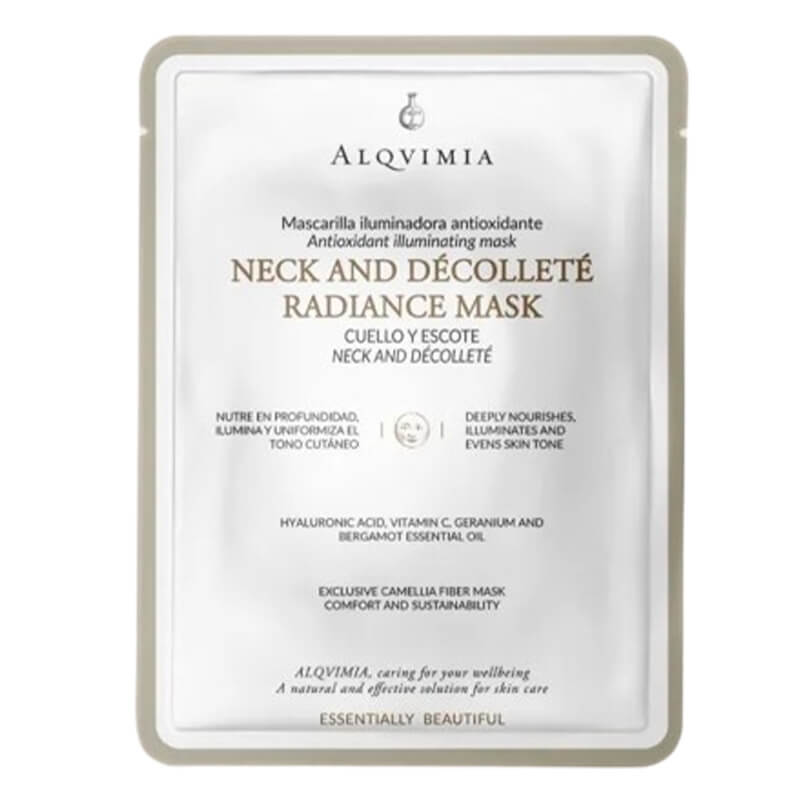Alqvimia Neck and Décolleté Radiance Mask Maska rozświetlająca na szyję i dekolt 1 szt
