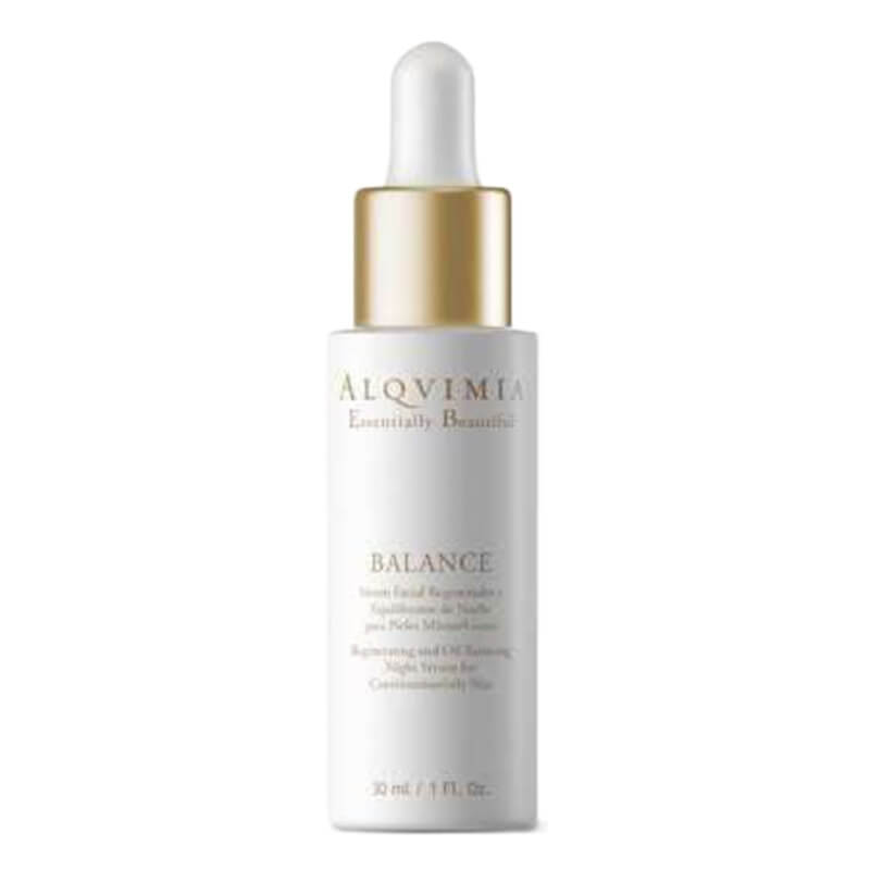 Alqvimia Regenerating and Oil Balancing Night Serum for Combination/Oily Skins Równoważące serum 30 ml