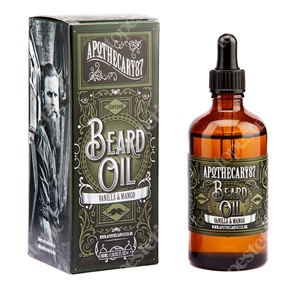 Apothecary 87 Beard Oil Mango & Vanilla Olejek do brody o zapachu mango i wanilii 100 ml