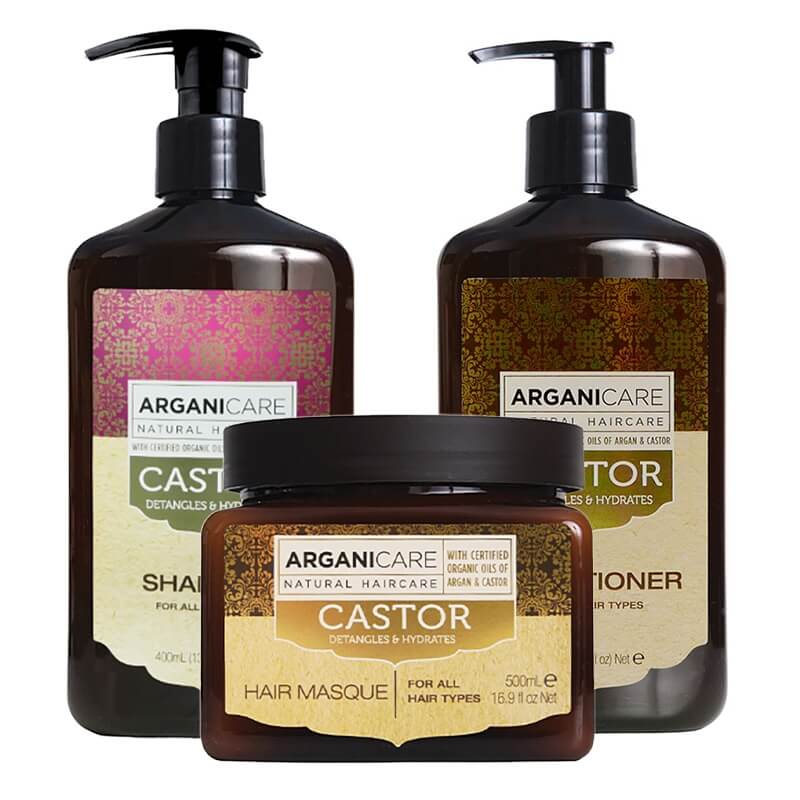 Arganicare Hair Grow Set ZESTAW Szampon 400 ml + Odżywka 400 ml + Maska 500 ml
