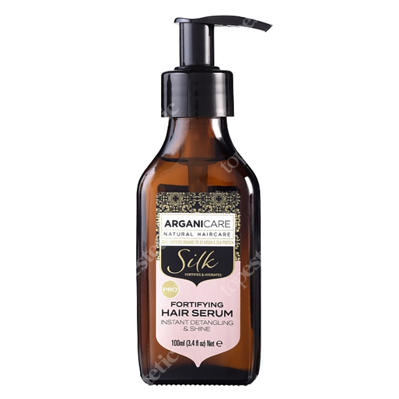Arganicare Silk Fortifying Hair Serum Serum z jedwabiem, rozplątujące i wzmacniające włosy 100 ml