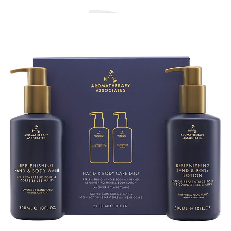 Aromatherapy Associates Hand And Body Care Duo ZESTAW Aromaterapeutyczne mydło w płynie 300 ml + Aromaterapeutyczny balsam do rąk i ciała 300 ml