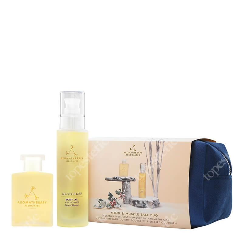 Aromatherapy Associates Mind And Muscle Ease Duo ZESTAW Odstresowujący olejek do kąpieli i pod prysznic 55 ml + Odprężający olejek do ciała 100 ml