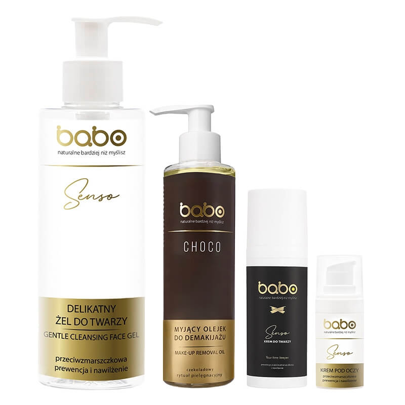 Babo Complex Care Face ZESTAW Prewencja przeciwzmarszczkowa i nawilżanie 200 ml + Prewencja przeciwzmarszczkowa i nawilżanie 15 ml + Wygładza, regeneruje, odżywia 100