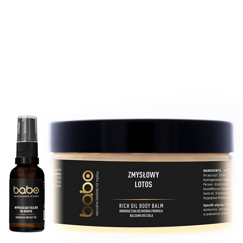 Babo Lotus Body ZESTAW Intensywnie ujędrnia i uelastycznia skórę 15 ml + Zmysłowy Lotos 125 ml