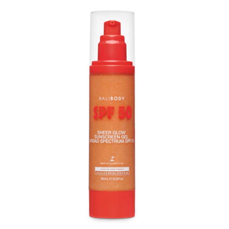 Bali Body Sheer Glow Sunscreen Gel SPF 50 Żel przeciwsłoneczny z efektem naturalnego blasku SPF 50 95 ml