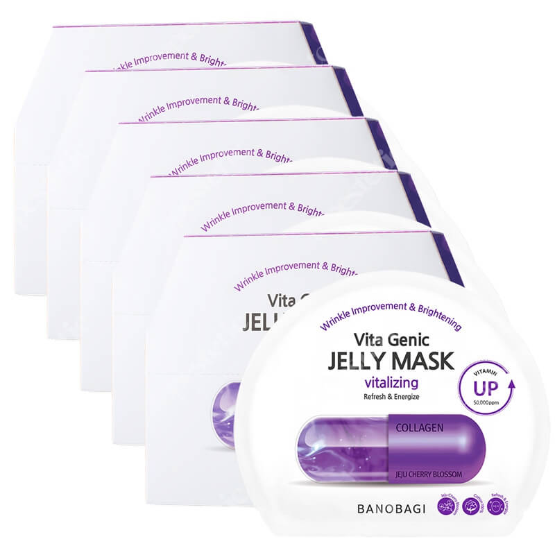 Banobagi Vita Genic Jelly Mask Vitalizing x 5 ZESTAW Maseczka w płachcie - ożywienie 30 ml / 1 szt. x 5