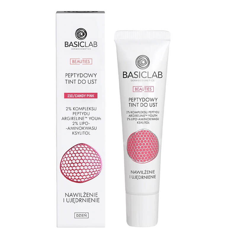 BasicLab Nawilżenie i Ujędrnienie Peptydowy tint do ust (kolor 210/Candy Pink) 15 ml