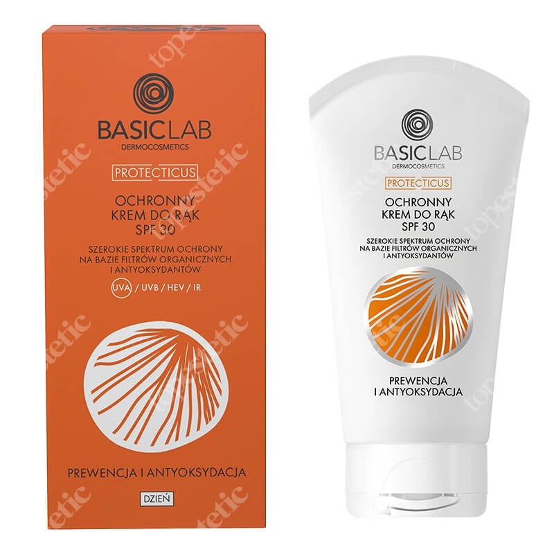 BasicLab Prewencja i Antyoksydacja SPF 30 PA ++++ Ochronny krem do rąk 75 ml