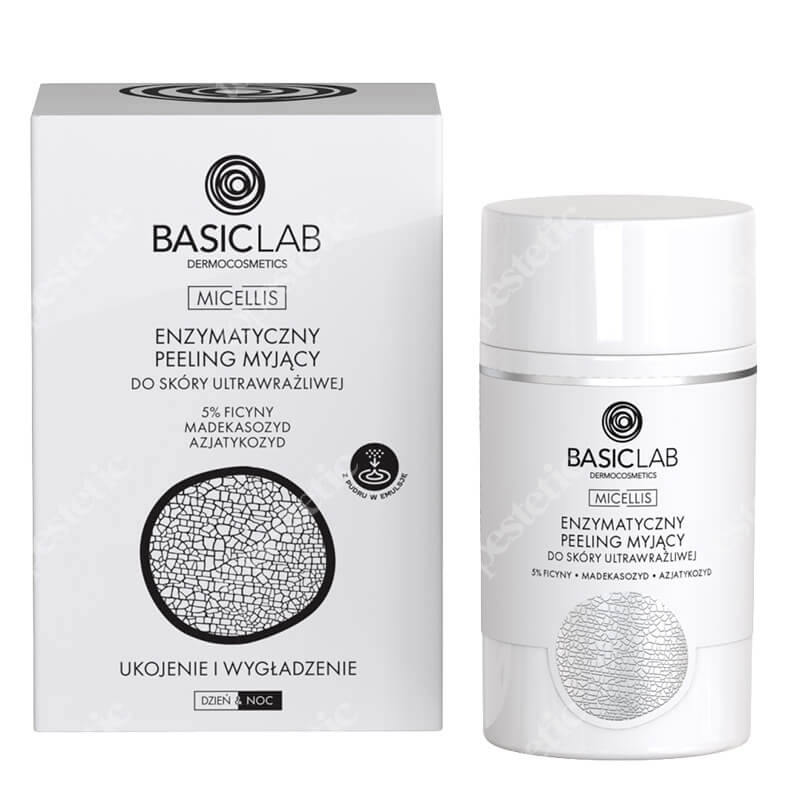 BasicLab Ukojenie i Wygładzenie Enzymatyczny peeling myjący do skóry ultrawrażliwej 35 ml