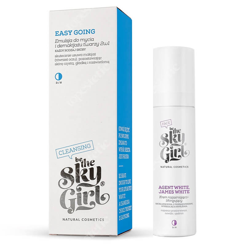 Be The Sky Girl Codzienna Pięlęgnacja ZESTAW Krem rozjaśniająco-liftingujący 50 ml + Emulsja do mycia i demakijażu twarzy 2 w 1, 100 ml