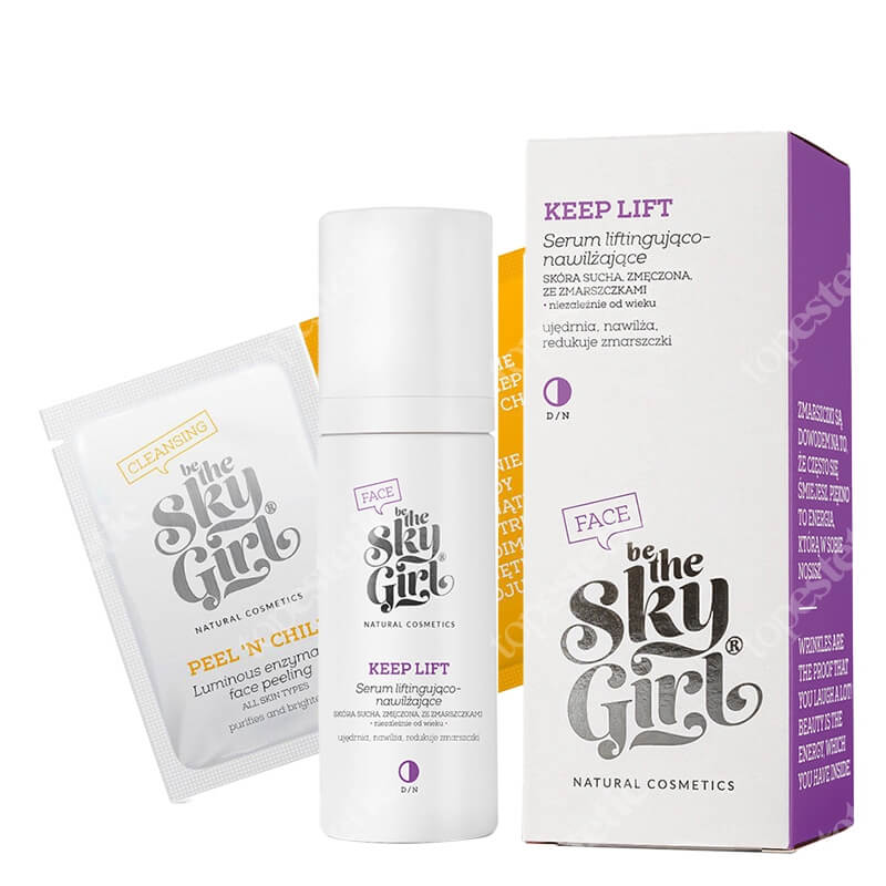 Be The Sky Girl Keep Chill ZESTAW Rozświetlający enzymatyczny peeling do twarzy 2x4 g + Serum liftingujące 30 ml