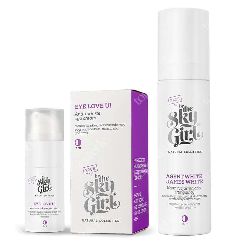 Be The Sky Girl Ujędrnienie ZESTAW Krem rozjaśniająco-liftingujący 50 ml + Przeciwzmarszczkowy krem pod oczy 15 ml