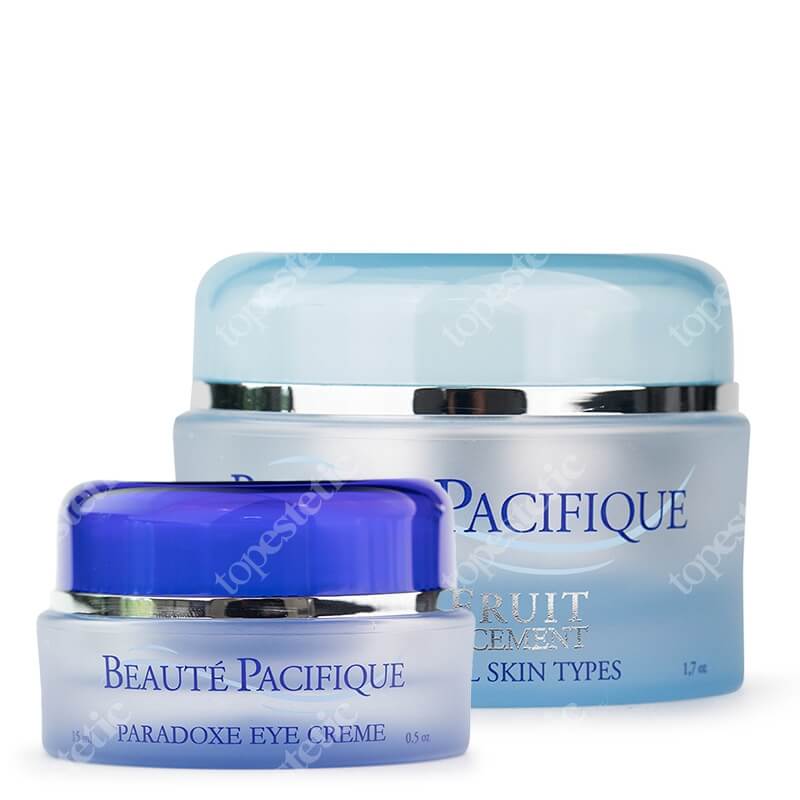 Beaute Pacifique Pielęgnacja Przeciwstarzeniowa dla Skóry Tłustej ZESTAW Krem na dzień 50 ml + Antyoksydacyjny krem przeciwstarzeniowy pod oczy 15 ml