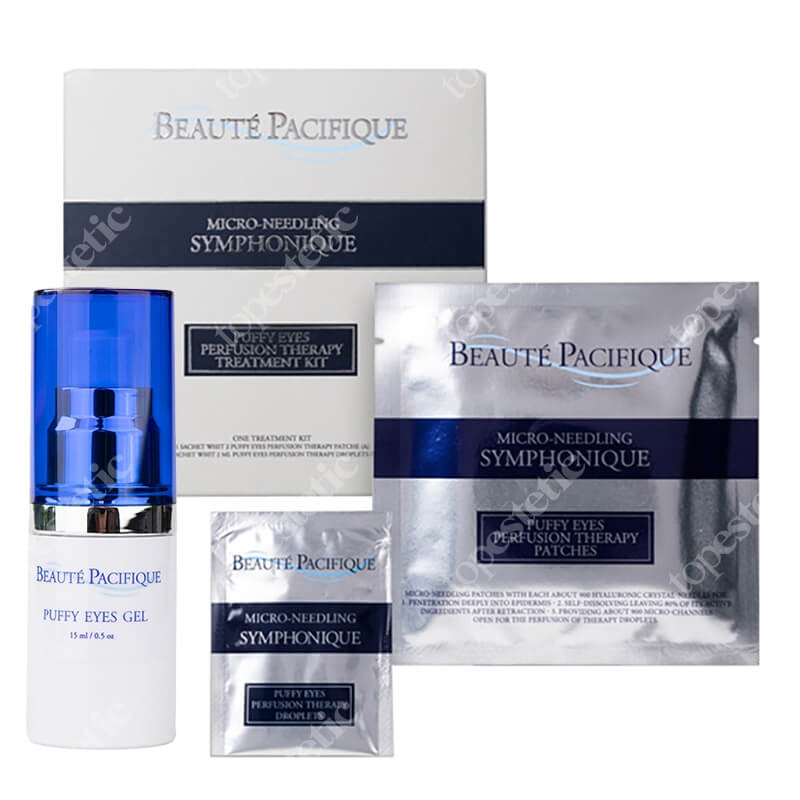 Beaute Pacifique Pielęgnacja Przeciwobrzękowa Skóry Wokół Oczu ZESTAW Przeciwobrzękowy żel ujędrniający pod oczy 15 ml + Mikroigłowe płatki przeciwobrzękowe pod oczy 1 szt.