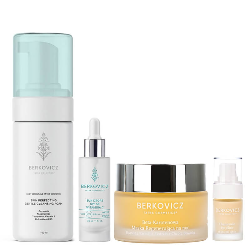 Berkovicz Day And Night Set ZESTAW Eliksir pod oczy 15 ml + Serum 30 ml + Pianka oczyszczająca 100 ml + Maska na noc 50 ml