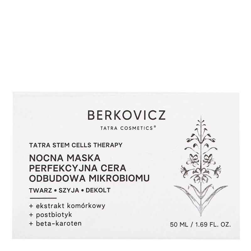 Berkovicz Night Mask Perfect Skin Nocna maska perfekcyjna cera probiotyczna odbudowa mikrobiomu 50 ml