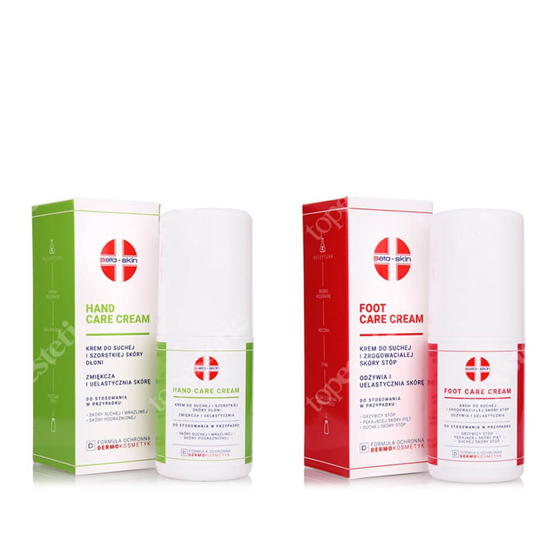 Beta Skin Hand Care Cream + Foot Care Cream ZESTAW Krem do suchej i szorstkiej skóry dłoni 75 ml + Krem do suchej i zrogowaciałej skóry stóp 75 ml