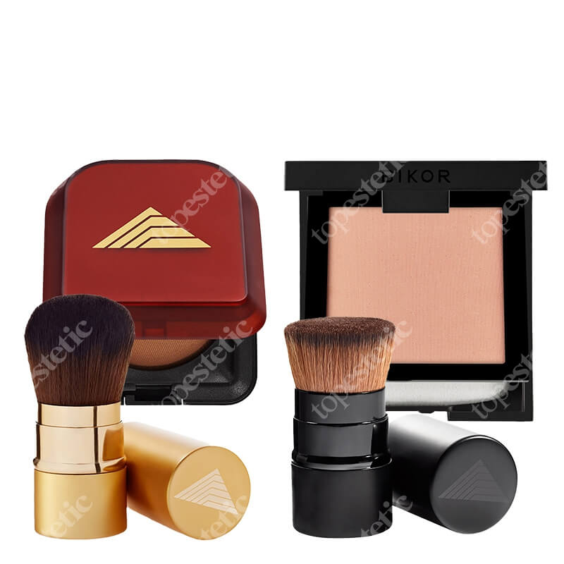 Bikor Favorite Set ZESTAW Puder - N°5 Honey (miodowy) 8 g + Pędzel do pudru Oslo + Bikor Ziemia Egipska 13 g + Pędzel do Ziemi Egipskiej 1 szt
