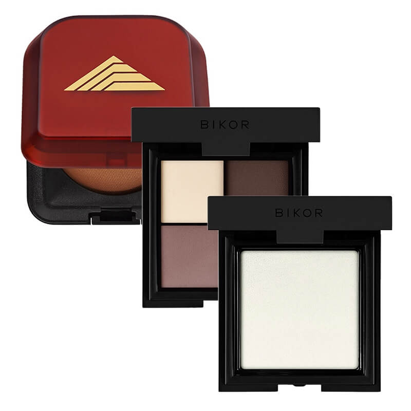 Bikor Favorite Set ZESTAW Puder Transparentny Tokyo 8 g + Bikor Ziemia Egipska 13 g + Cienie do powiek - N°5 ​Bed & Breakfast 4x2g