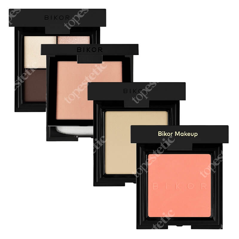 Bikor Full Make Up Set ZESTAW Puder - N°5 8 g + Rozświetlacz N°2 8 g + Róż - N°7 8 g + Cienie do powiek N°4 4x 2g