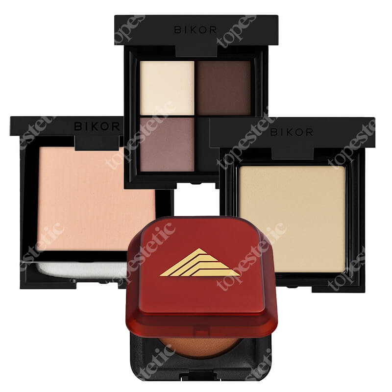 Bikor Natural Make Up ZESTAW Puder - N°4 - 8 g + Bikor Ziemia Egipska 13 g + Rozświetlacz N°2 - 8 g + Cienie N°5 - 4x 2 g