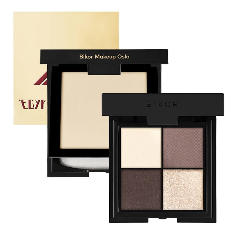 Bikor Oslo + Morocco + Egyptische Erde ZESTAW Puder - N°5 Honey (miodowy) 8 g + Cienie do powiek - N°11 Nature Queen 4x2g + Bikor Ziemia Egipska z wyciągiem z lukrecji 14 g