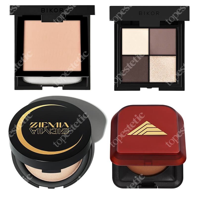 Bikor Party Make Up Set ZESTAW Puder - N°4 8 g + Bikor Ziemia Egipska 13 g + Ziemia rozświetlająca 10 g + Cienie do powiek - N°11 4x2g