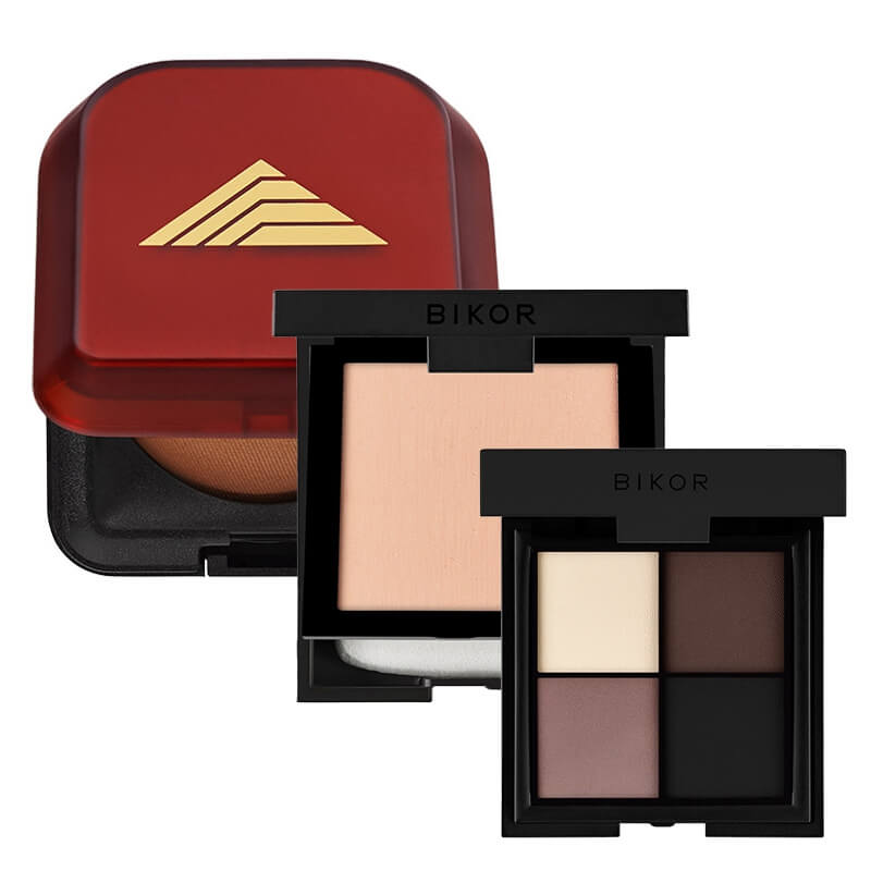 Bikor Perfect Make Up ZESTAW Bikor Ziemia Egipska 13 g + Puder - N°4 Instant awake (jasny miodowy) 8 g + Cienie do powiek - N°5 ​Bed & Breakfast 4x2g