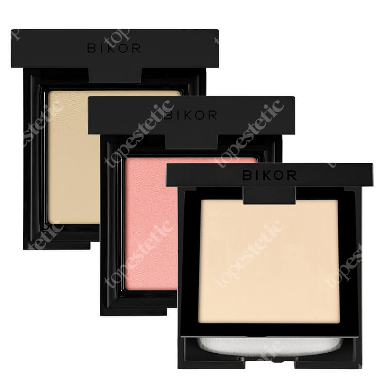 Bikor Perfect Make Up ZESTAW Puder - N°1 Vanilla cream 8 g + Rozświetlacz N°2 8 g + Róż - N°5 Sunrise Satined 8 g
