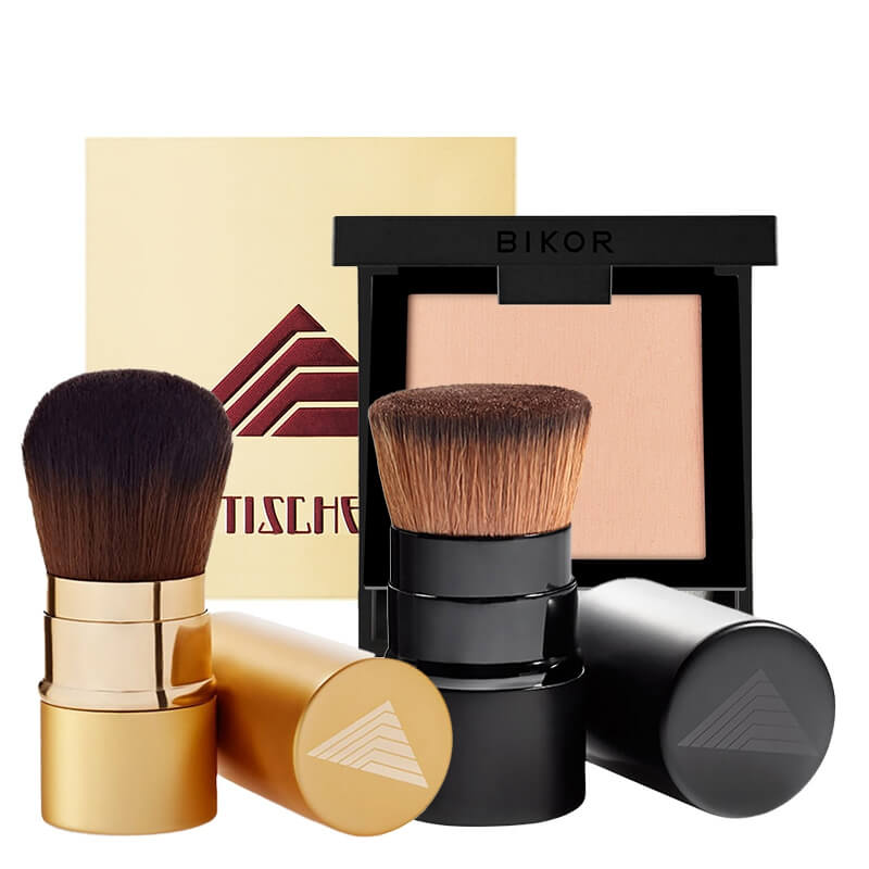 Bikor Perfect Team ZESTAW Bikor Ziemia Egipska z wyciągiem z lukrecji 14 g + Pędzel 1 szt + Puder - N°4 Instant awake 8 g + Pędzel 1 szt