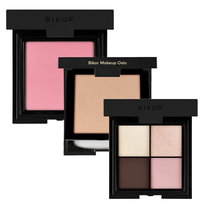 Bikor Preety Face Girl ZESTAW Puder - N°6 8 g + Róż - N°2 8 g + Cienie do powiek - ​N°4 4x2g