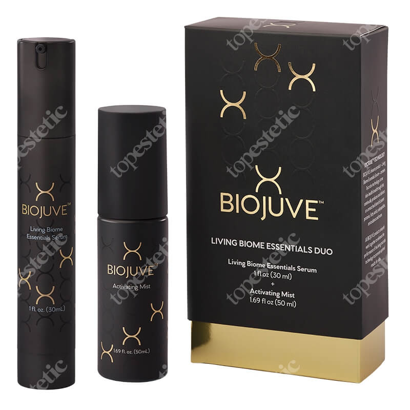 Biojuve Living Biome Essentials Duo ZESTAW Serum do twarzy 30 ml + Rewitalizująca mgiełka aktywująca 50 ml