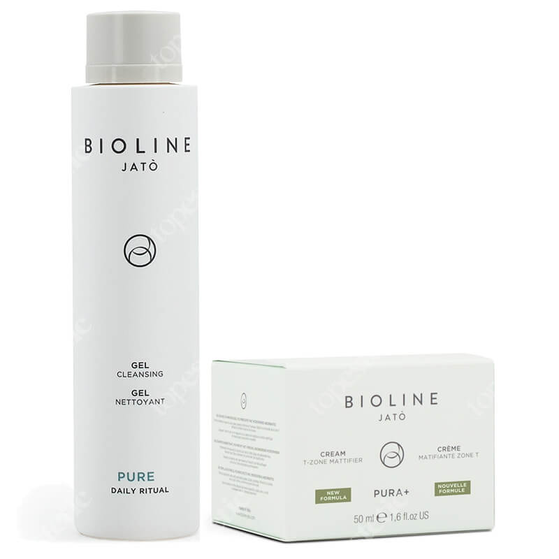 Bioline Jato Zestaw Dla Skóry Trądzikowej ZESTAW Krem Matujacy strefę T 50 ml + Żel oczyszczający 200 ml